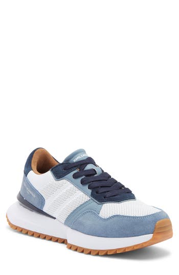 Karl Lagerfeld Paris Perforated Sneaker In Blue
