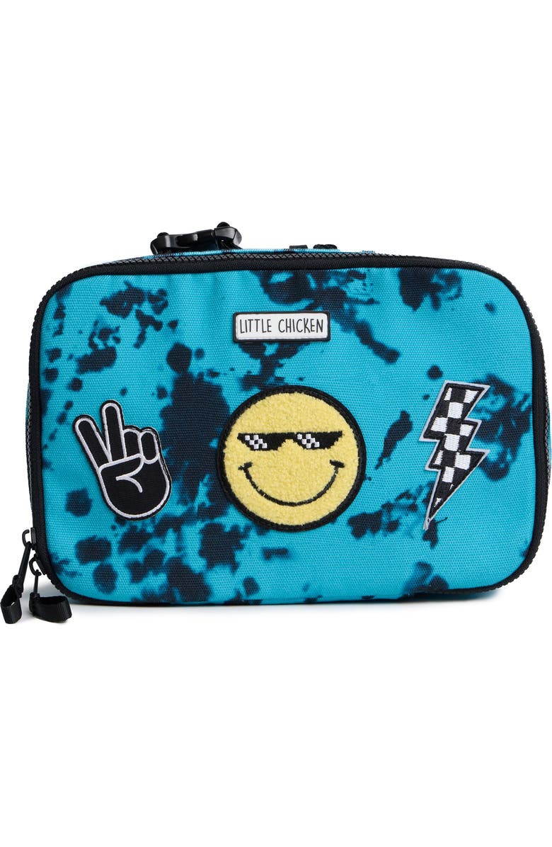 Little Chicken Kids' Patched Lunchbox, Main, color, Blue Green Tie-Dye