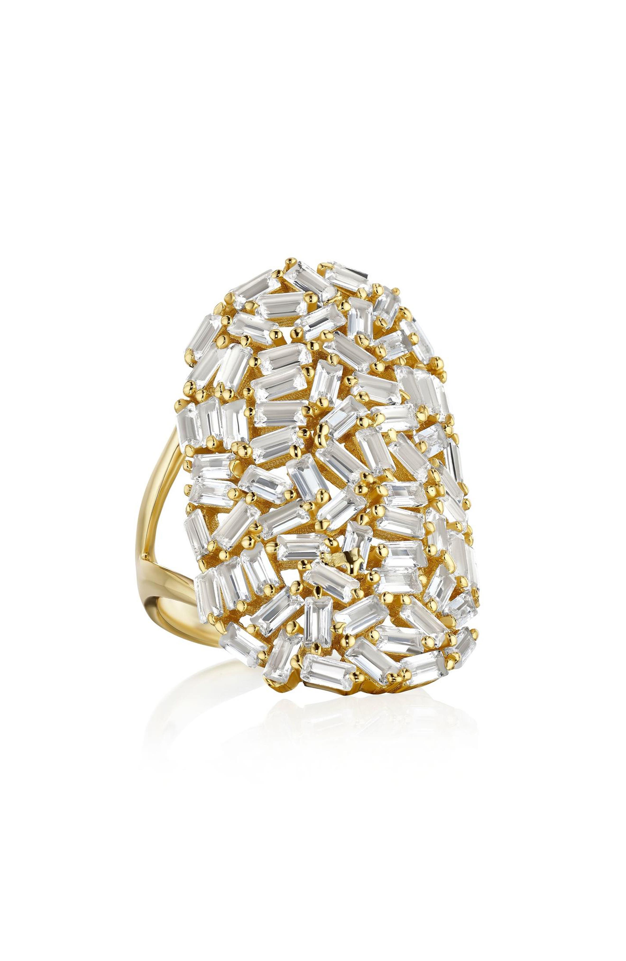 House of Frosted White Topaz Ring