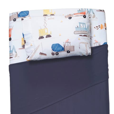 Construction Zone Transportation Twin Sheets & Pillowcase Set