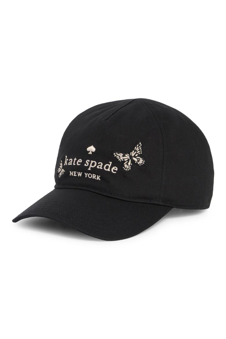 Butterfly Sky Baseball Cap, Main, color, BLACK