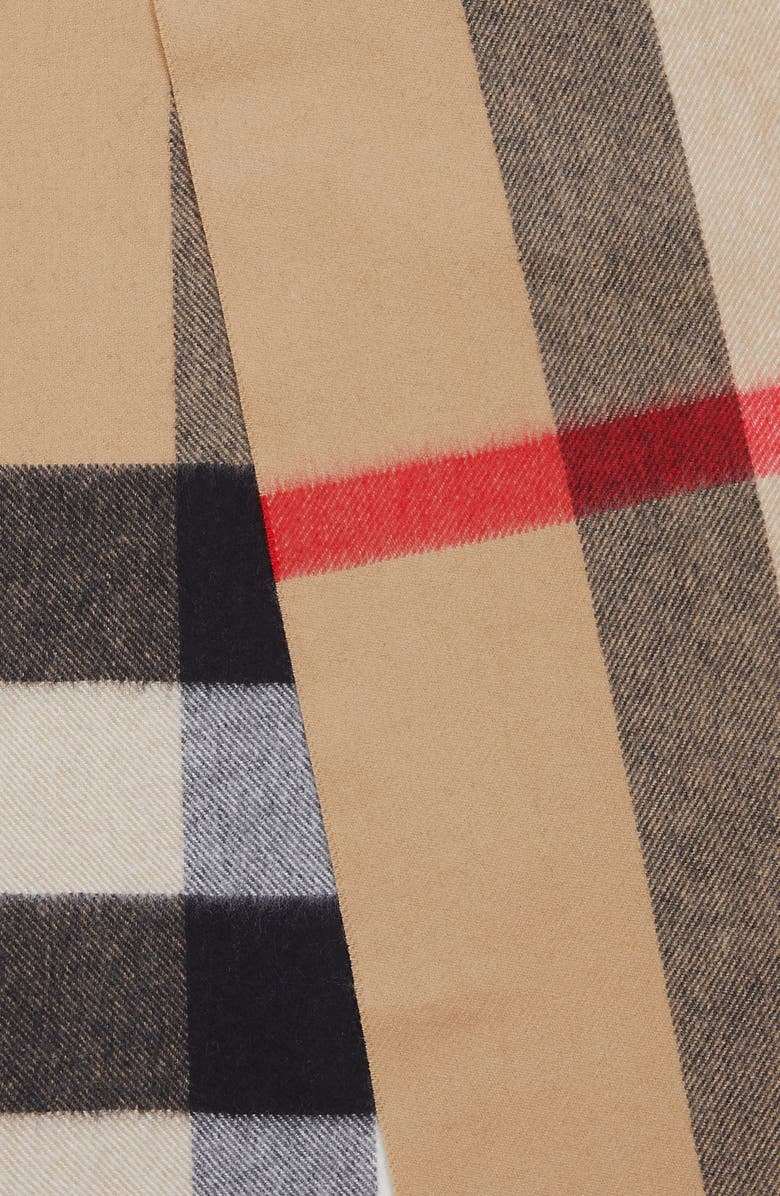 Burberry Check Cashmere Scarf, Alternate, color,