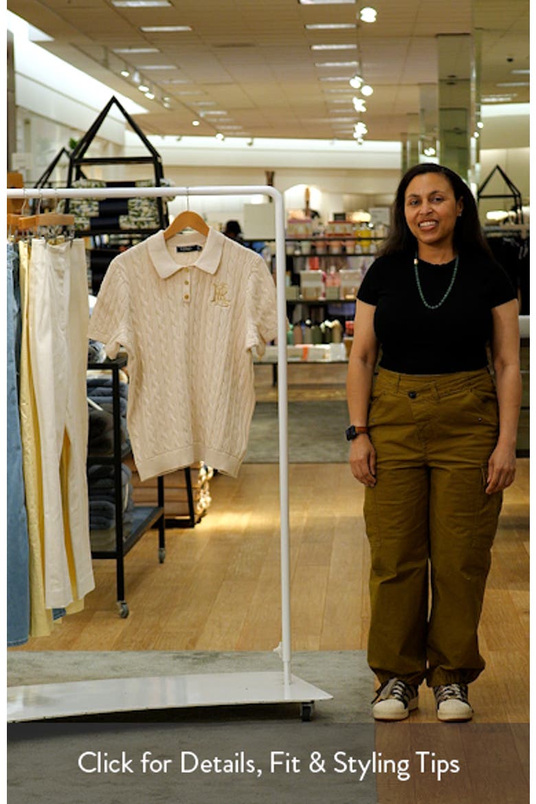 Embroidered Logo Cotton Polo Sweater video