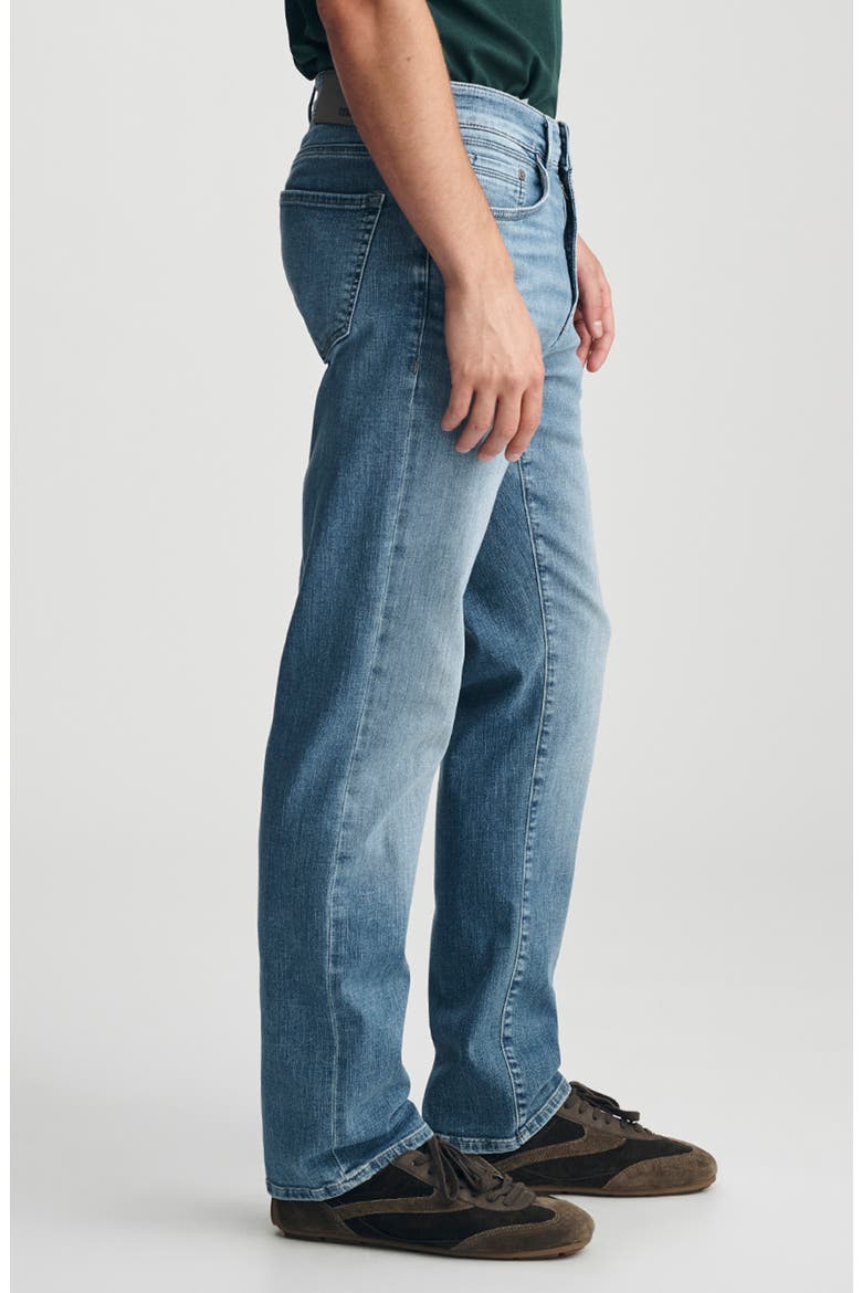 Zach Straight Leg Organic Cotton Jeans, Alternate, color, MID BRUSHED ORGANIC