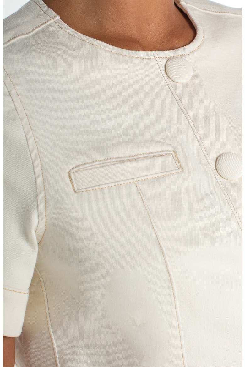 Short Sleeve Crop Jacket, Alternate, color, DESERT DUNES