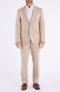 SAVILE ROW CO Hoxton Tan Plaid Stretch Suit