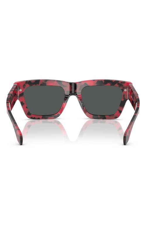 Versace 52mm Rectangular Sunglasses In Dark Grey