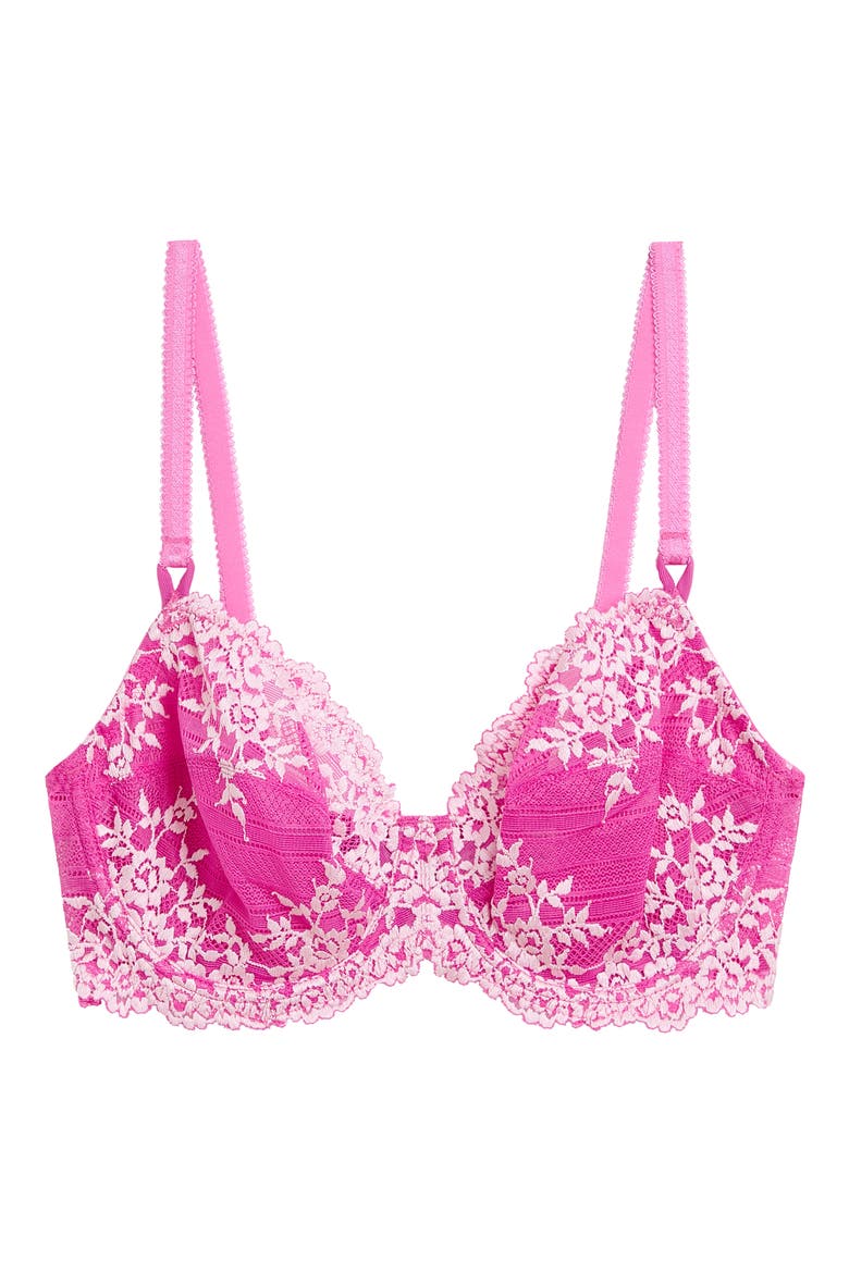 Embrace Lace® Underwire Bra, Alternate, color, WILD AZALEA/ CRADLE PINK