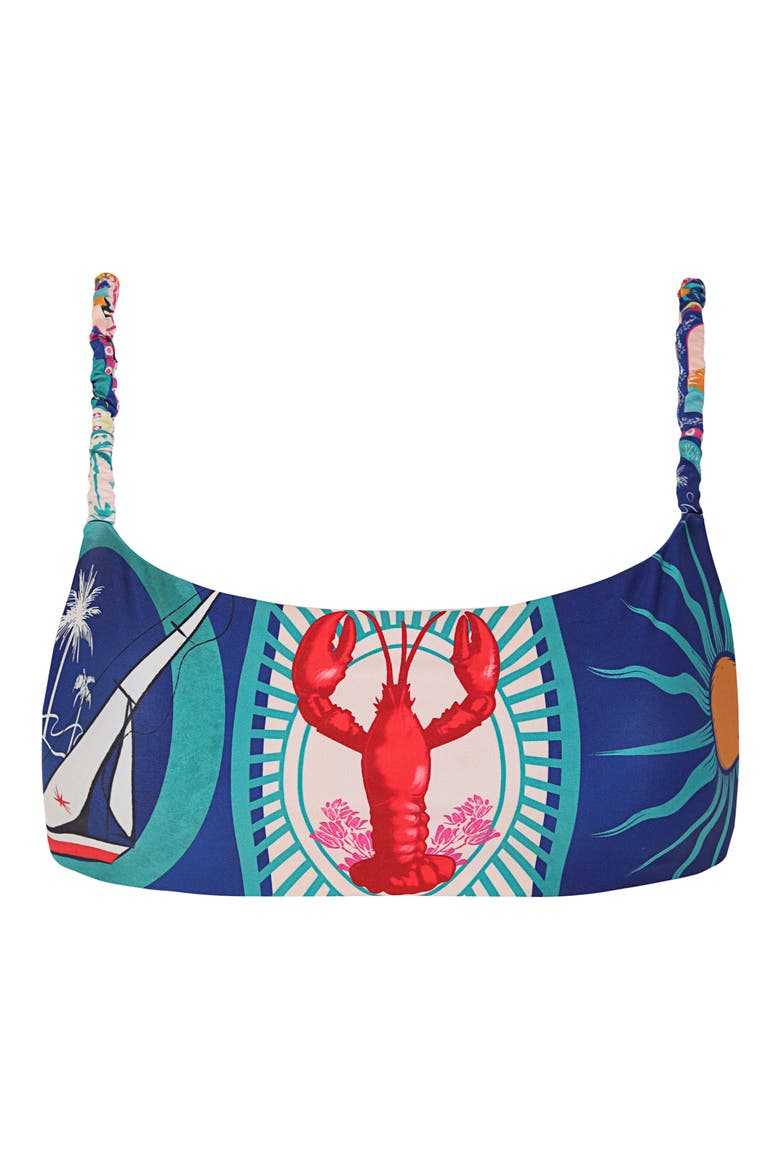 Lina Alina Square Neck Bikini Top, Alternate, color, MULTICOLOR