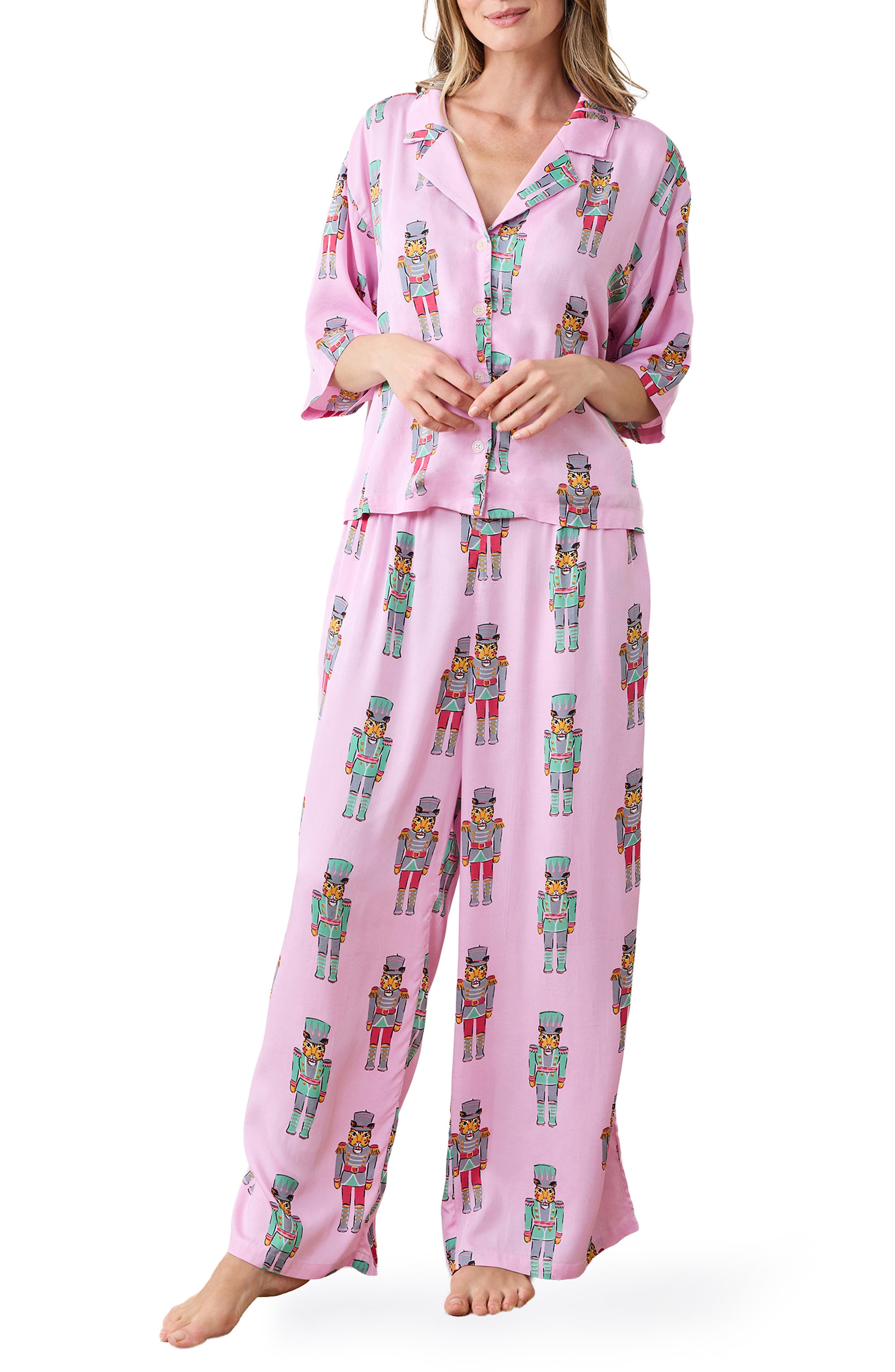 Wildest Dreams Leopard Nutcracker Satin Pajamas