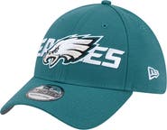 New Era Men's New Era Midnight Green Philadelphia Eagles Overlap Logo 39THIRTY Stretch Fit Hat