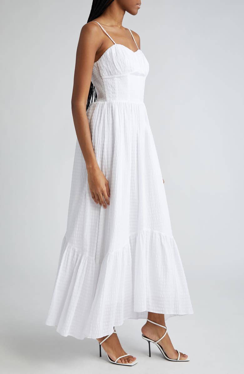Ramy Brook Laylah Seersucker Maxi Sundress, Alternate, color, Ivory Textured Cotton