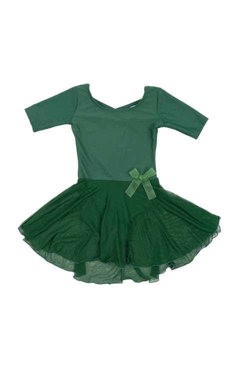 Girls Short Sleeve Skirted Leotard
