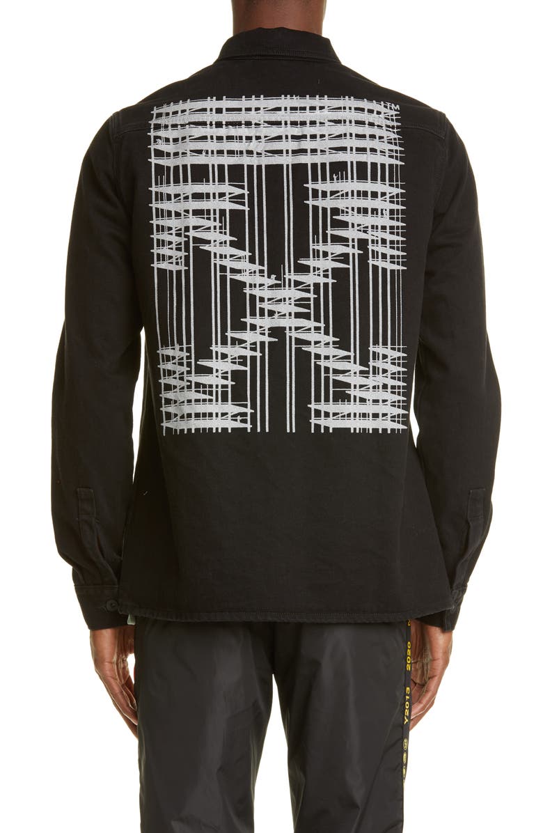 Off-White Denim Shirt, Alternate, color, 