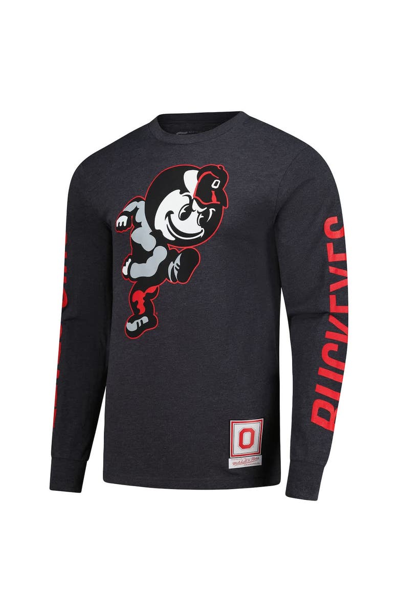 Mitchell & Ness Men's Mitchell & Ness  Charcoal Ohio State Buckeyes Team Pride Long Sleeve T-Shirt, Alternate, color, 