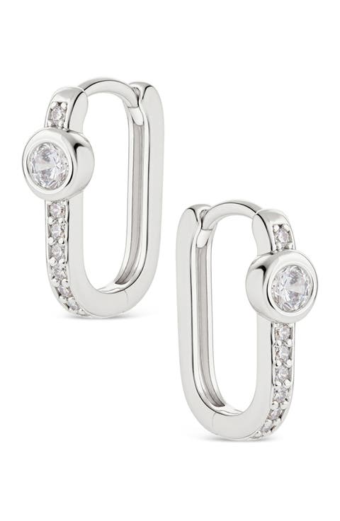 Evil Eye Square Hoop Earrings