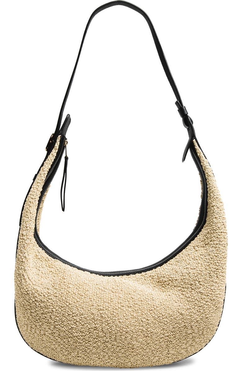 Khaite Augustina Hobo Bag, Main, color, 367 Black / Natural