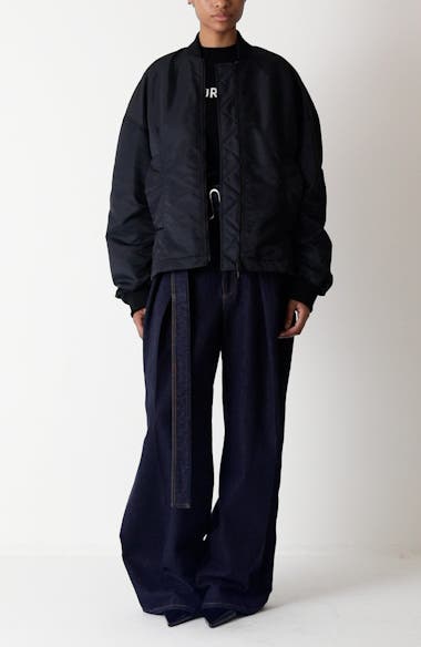 【関税込み】sportmax ZEBU' BOMBER JACKET Sportmax Zebu Fitted Bomber Jacket In Black | ModeSens