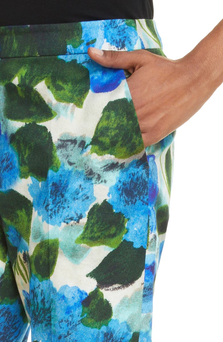 Dries Van Noten Poumas Floral Cotton Trousers, Alternate, color, 