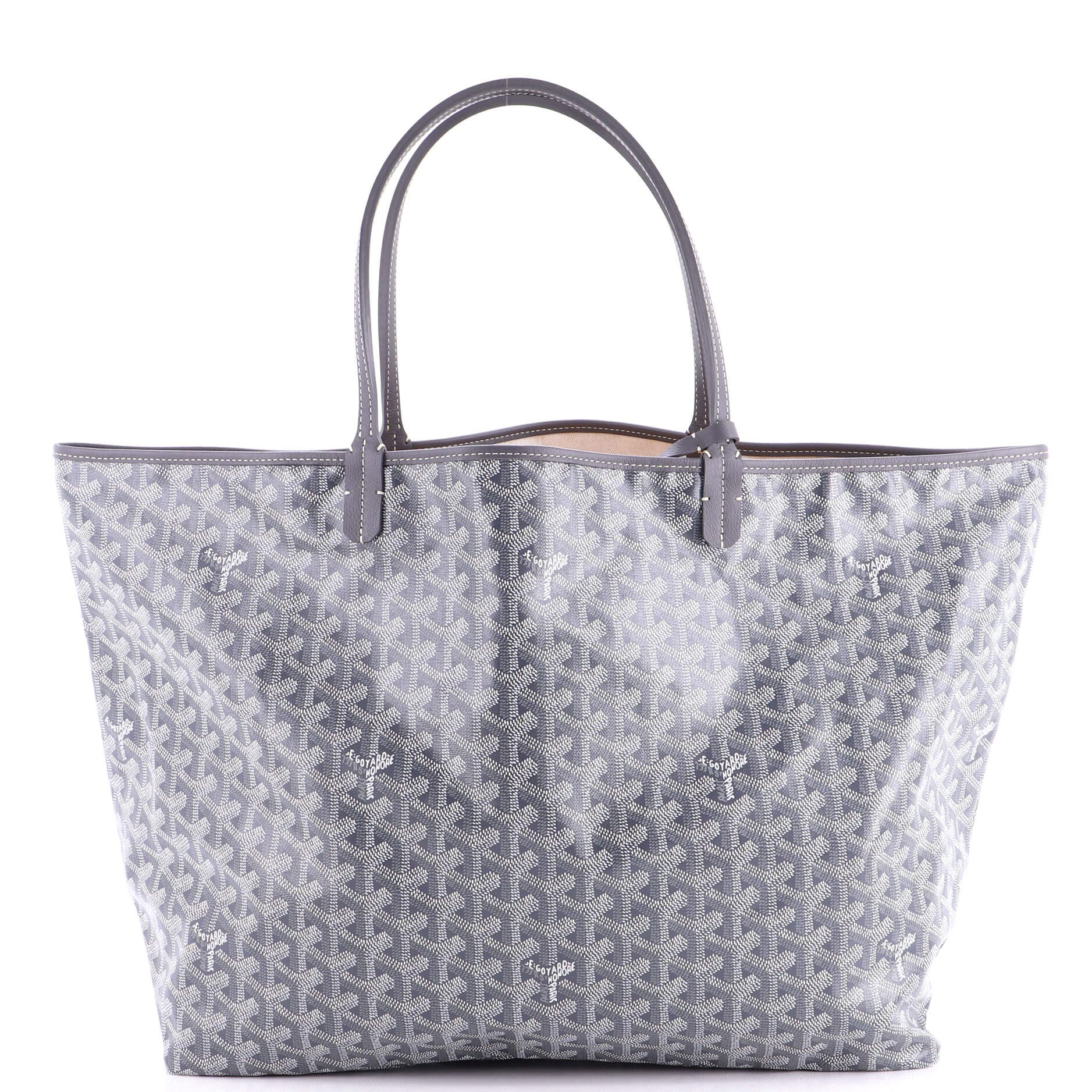 Pre-Owned Goyard Saint Louis Tote Coated Canvas GM, Main, color, Gray