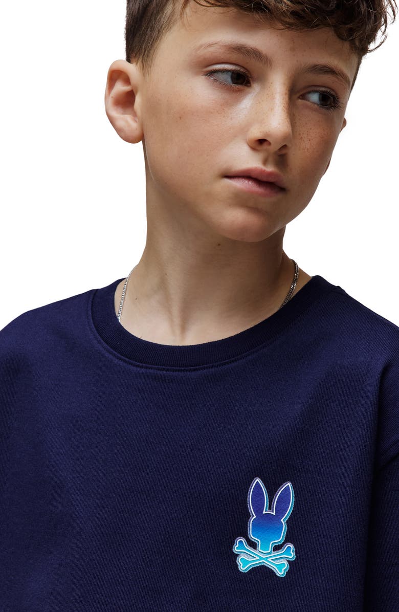 Psycho Bunny Kids' Dax Graphic T-Shirt, Alternate, color, Evening Blue