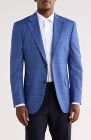 Peter Millar Flynn Classic Fit Plaid Wool Sport Coat