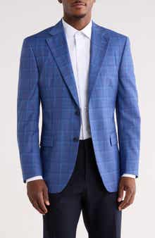 Peter Millar Flynn Classic Fit Plaid Wool Sport Coat