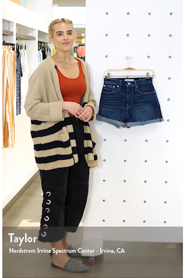 Curvy High Waist Denim Shorts video