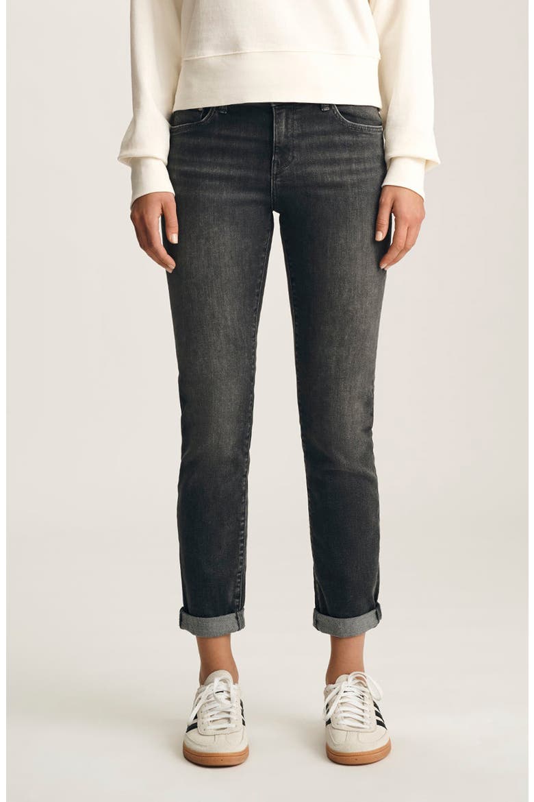 Emma Mid Rise Slim Boyfriend Jeans, Main, color, MID SMOKE TRIBECA