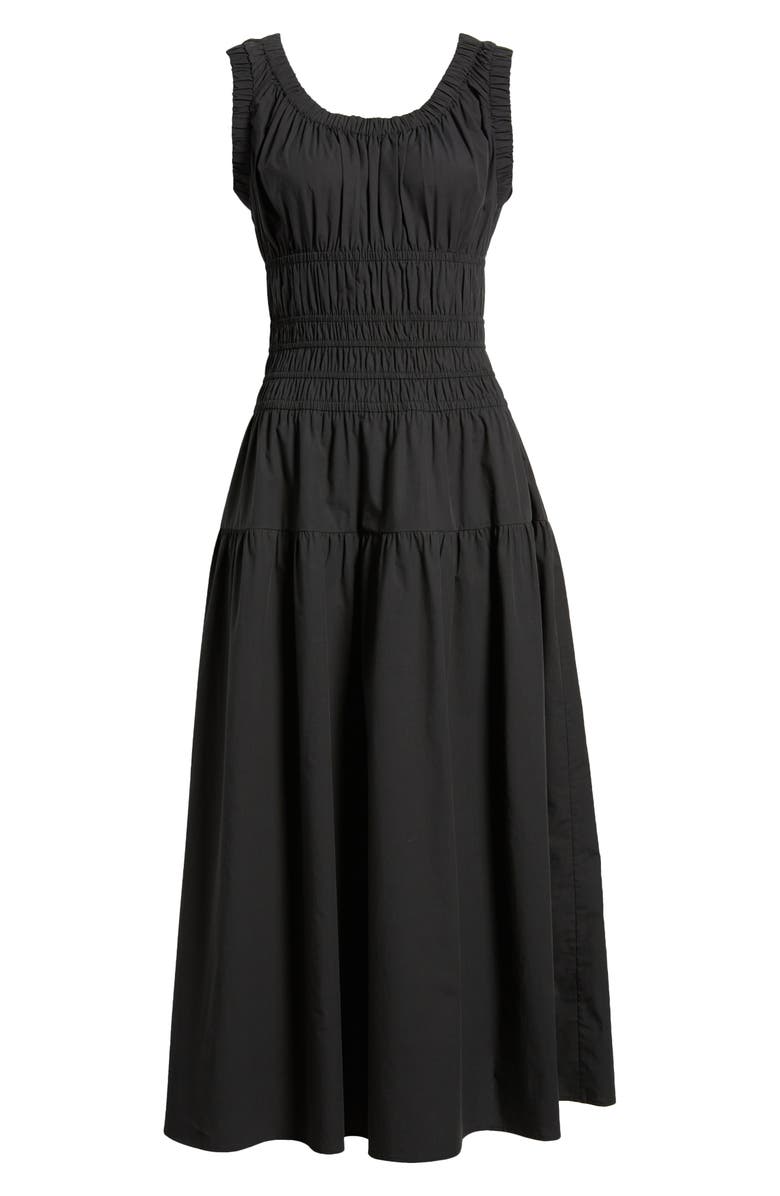 Rails Anastasia Shirred Sleeveless Maxi Dress, Alternate, color, Black