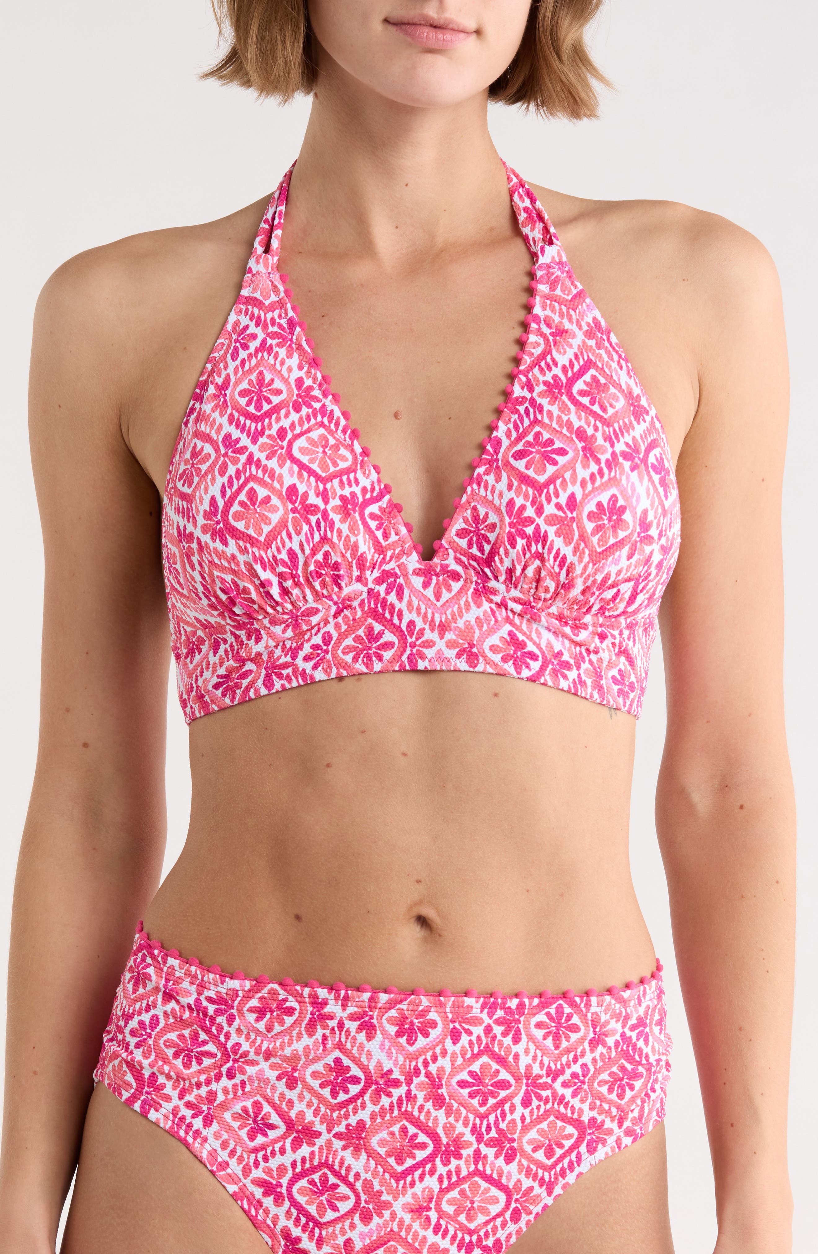 Tommy Bahama Island Cays Shell Beach Reversible Halter Bikini Top