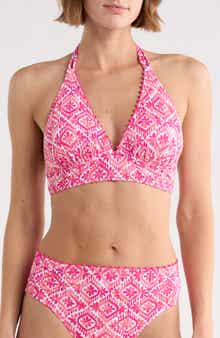 Tommy Bahama Island Cays Shell Beach Reversible Halter Bikini Top