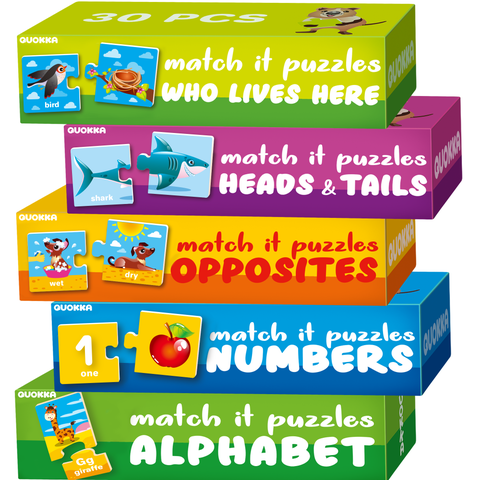 Matching Puzzle 5-Pack Set for Toddlers