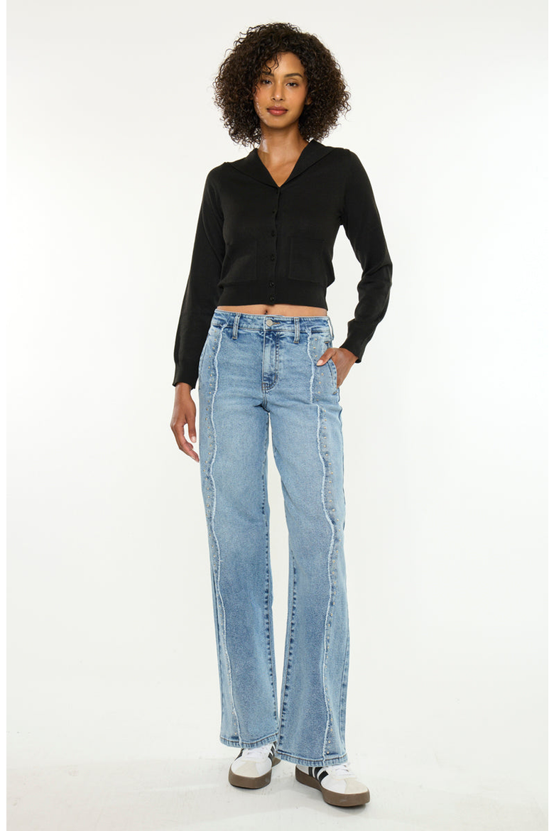Skyline High Rise Wide Jeans, Main, color, Medium Wash