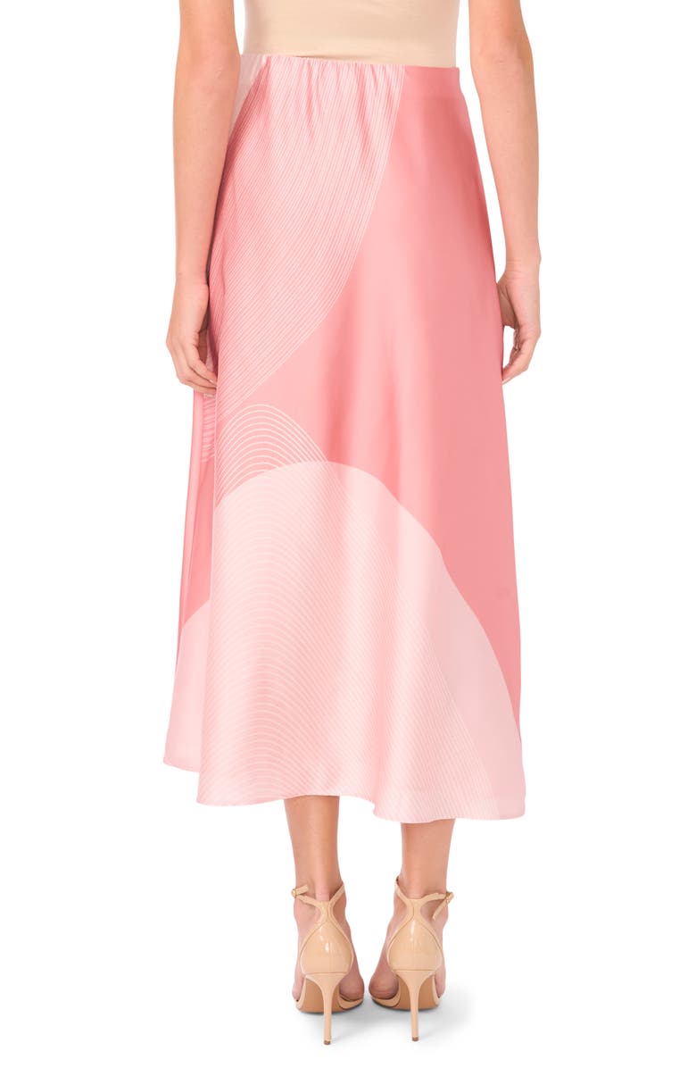 Vince Camuto Print Bias Midi Skirt, Alternate, color, Rose Hip