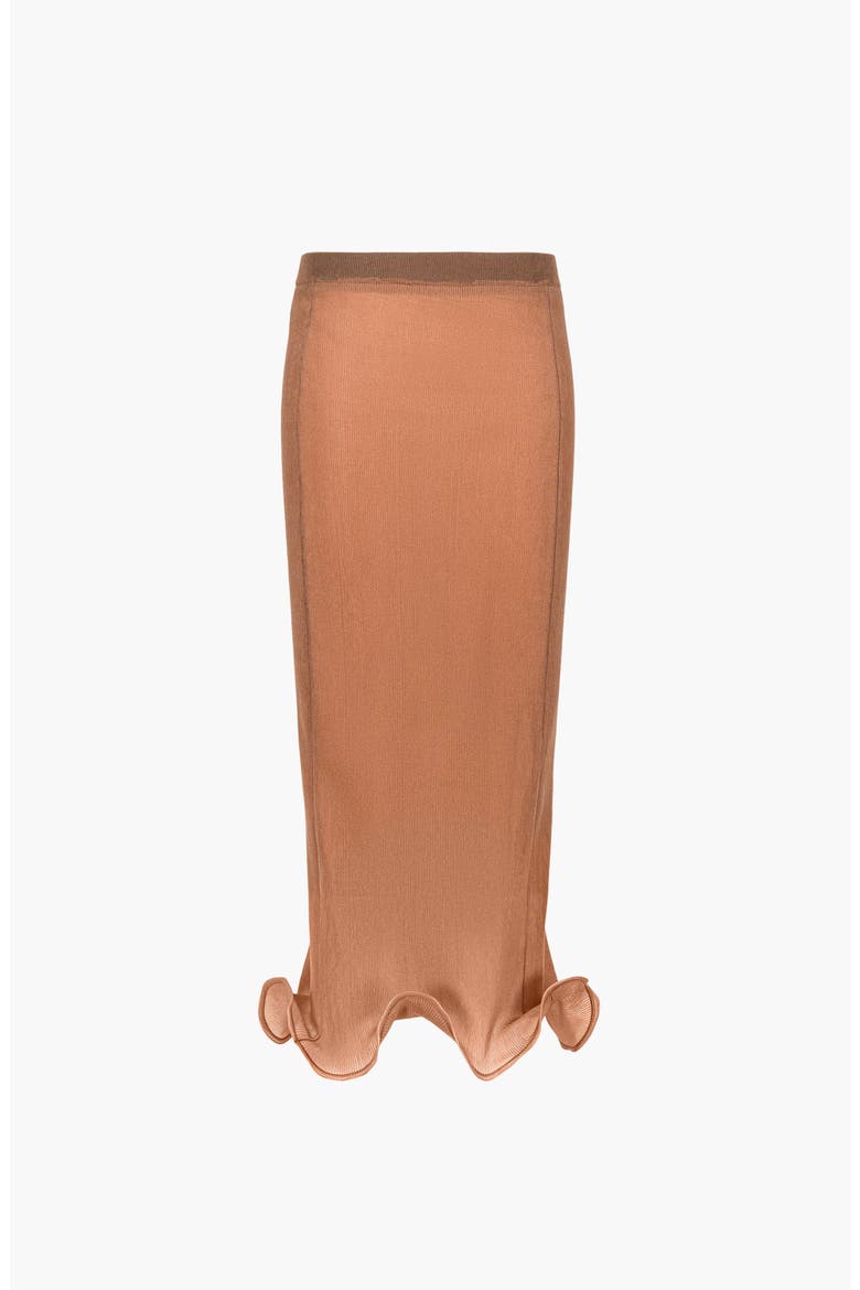 Ariel Frilled Hem Skirt, Main, color, Camel