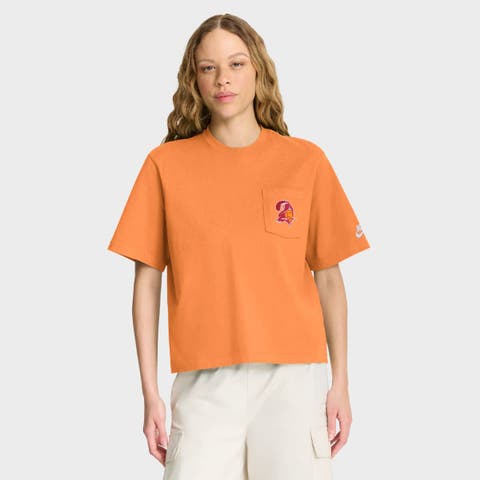 Women's Nike Orange Tampa Bay Buccaneers Rewind Pocket Boxy T-Shirt
