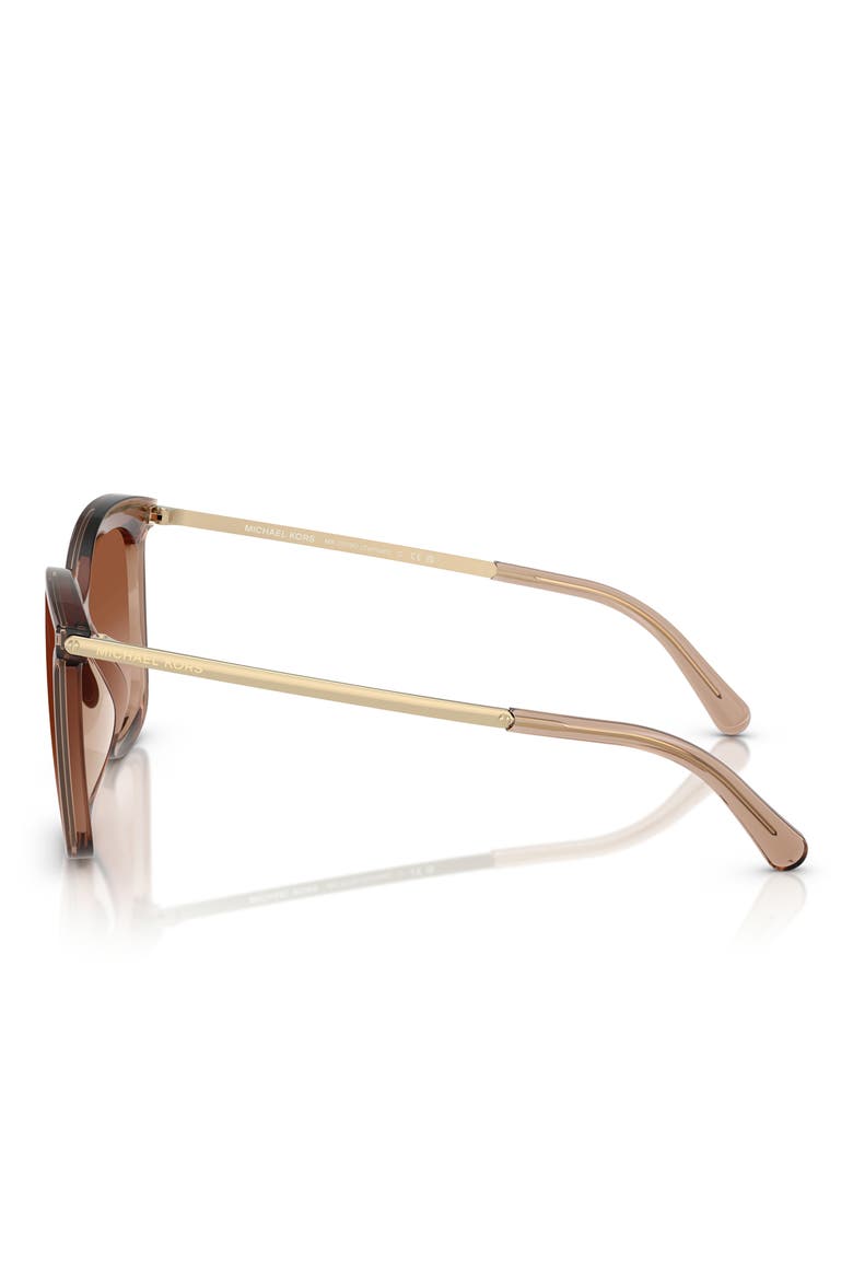 61mm Gradient Square Sunglasses, Alternate, color, BROWN GRAD