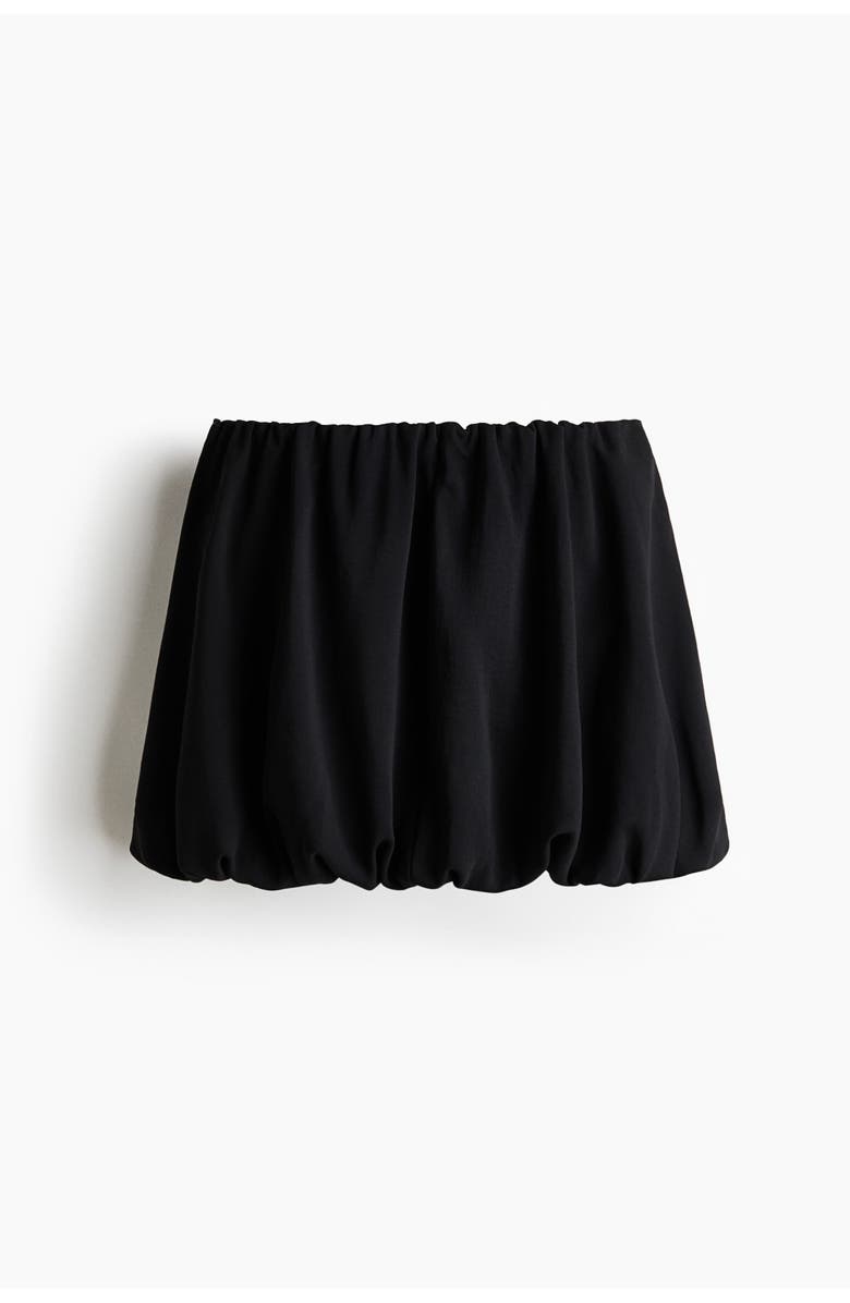 H&M Bubble-hem Skirt, Main, color, Black