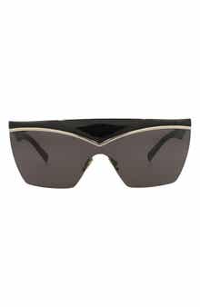 Saint Laurent 99mm Novelty Shield Sunglasses