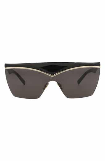 Saint Laurent 99mm Novelty Shield Sunglasses