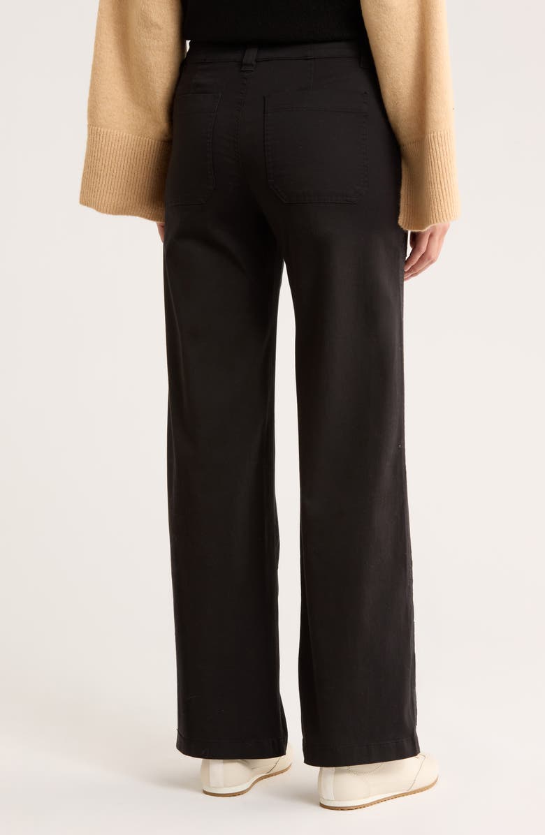 Sanctuary High Waist Modern Straight Leg Pants, Alternate, color, Black