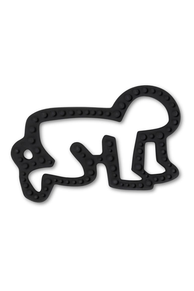 Kids' Keith Haring Sensory Rubber Teether, Main, color, BLACK