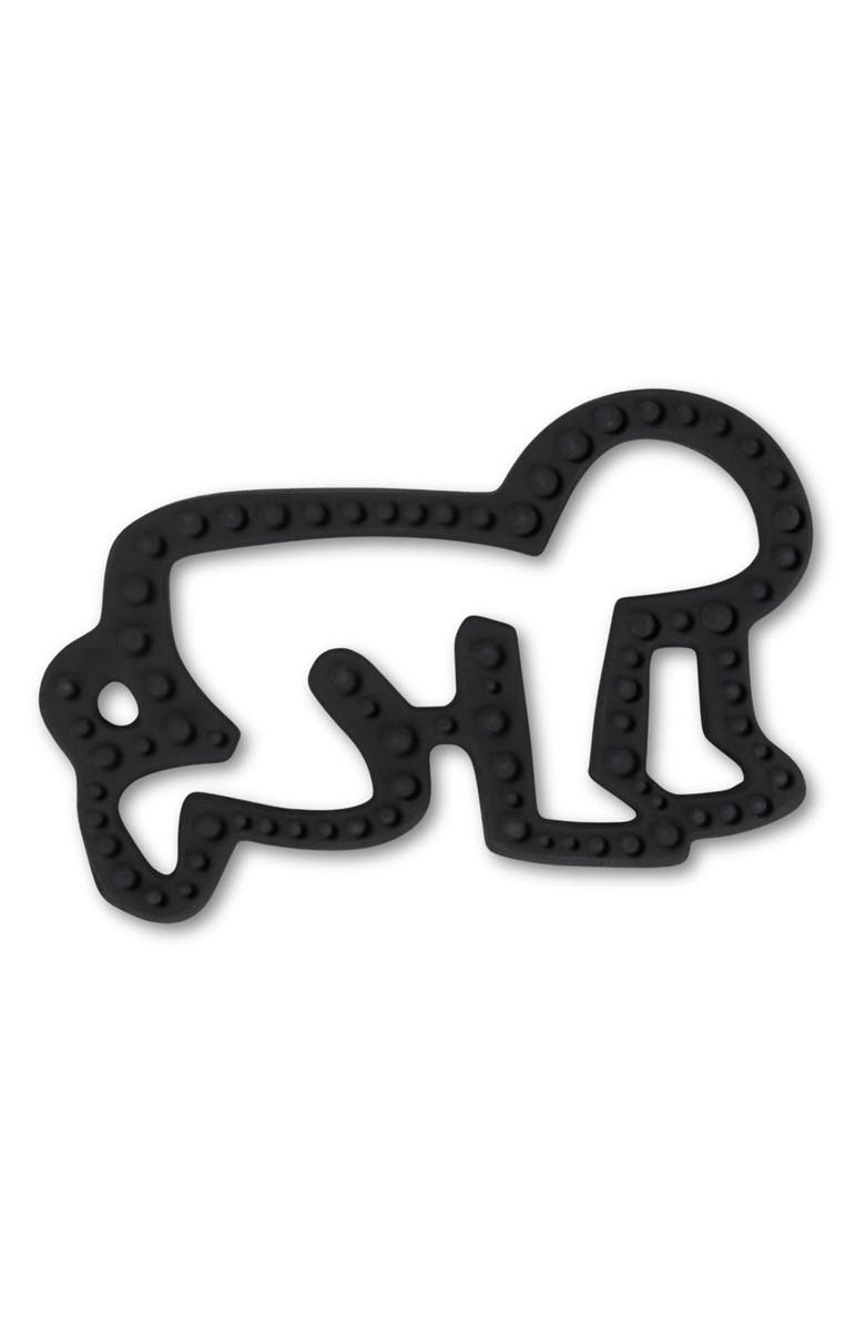 ETTA LOVES Kids' Keith Haring Sensory Rubber Teether, Main, color, Black
