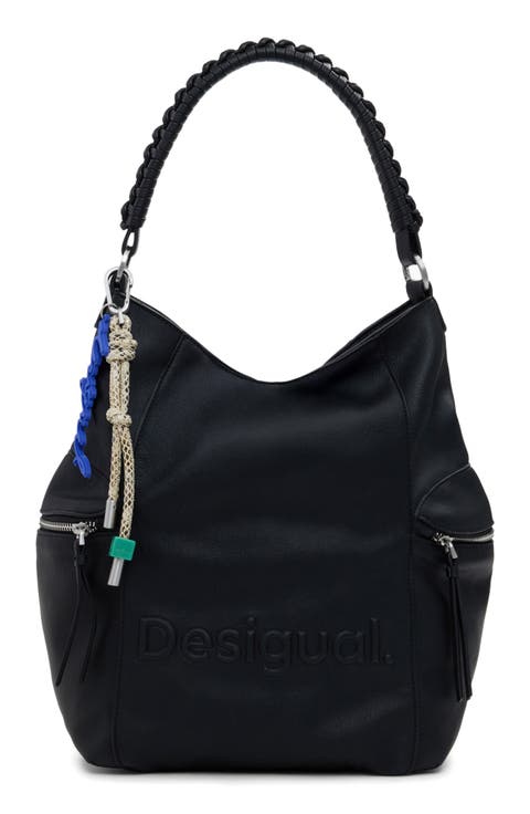 Big Faux Suede Convertible Backpack