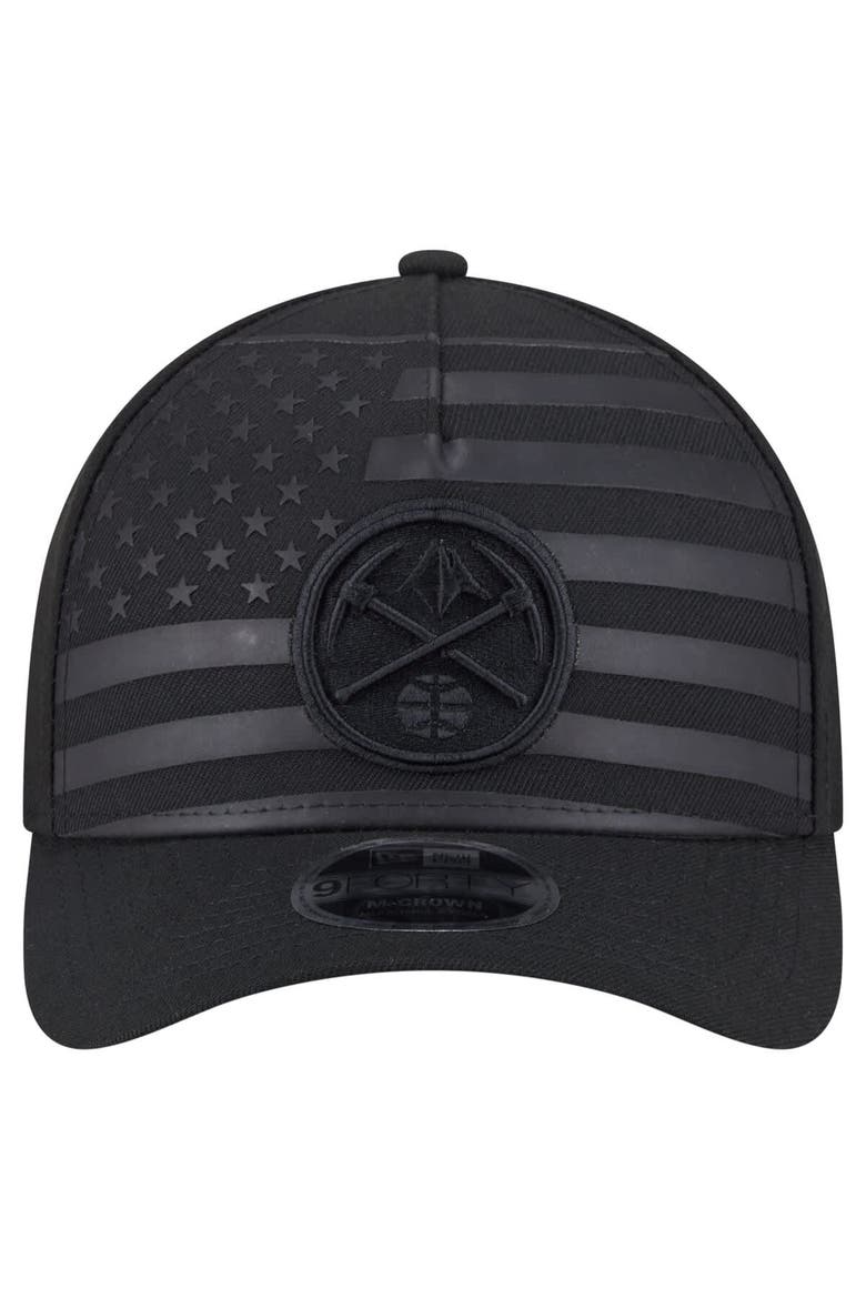 Men's New Era  Black Denver Nuggets Game Day Flag A-Frame 9FORTY Adjustable Hat, Alternate, color, Black