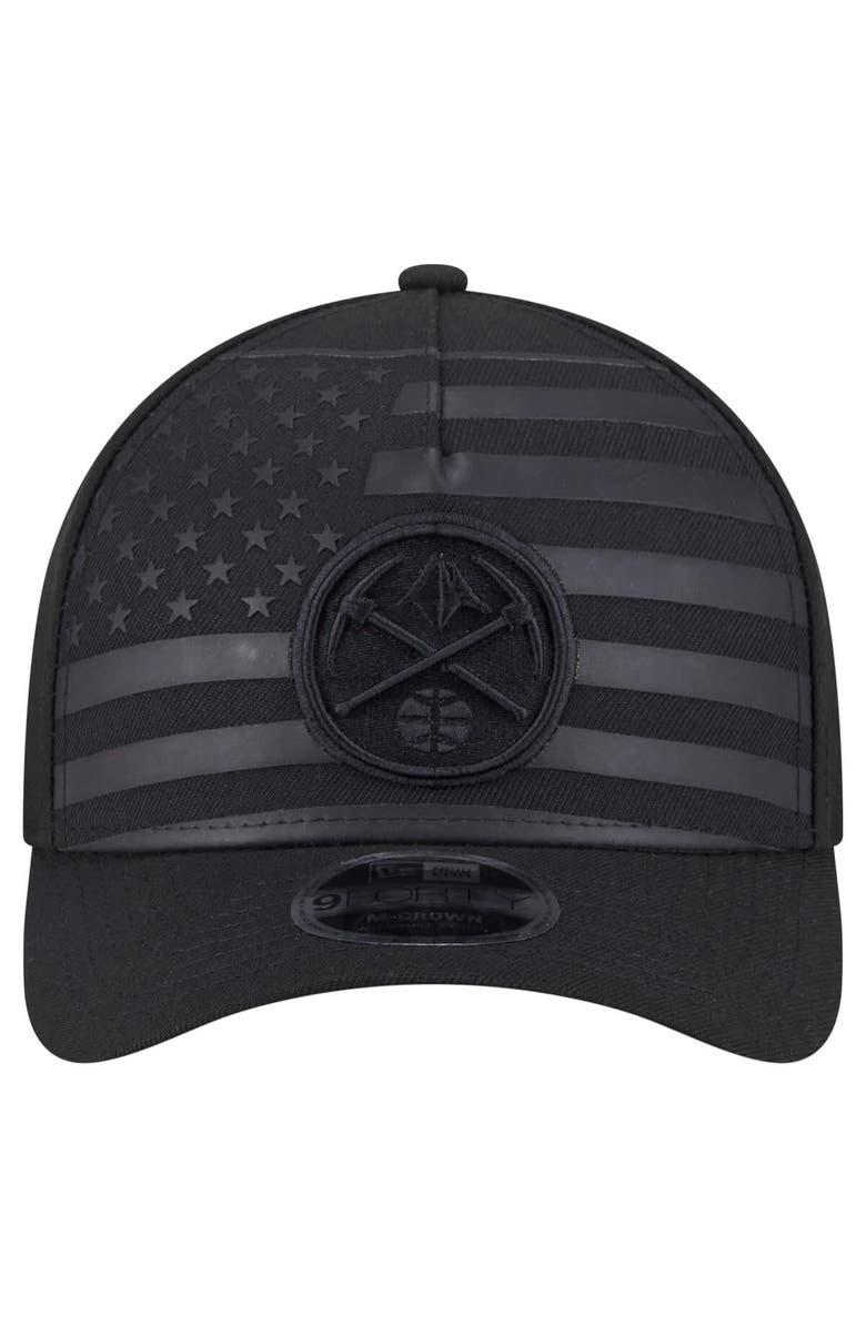 New Era Men's New Era  Black Denver Nuggets Game Day Flag A-Frame 9FORTY Adjustable Hat, Alternate, color, Black