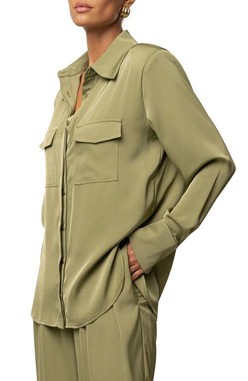 Jluxlabel Misty Button-up Shirt In Green
