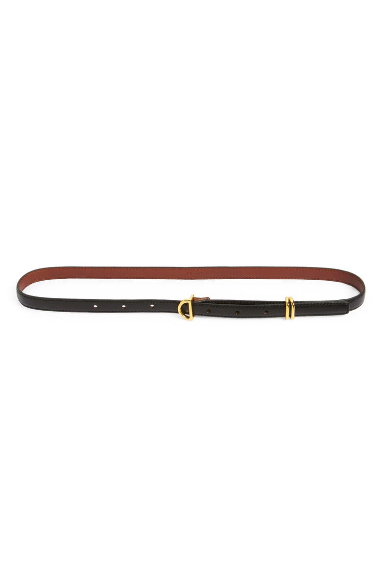 FRAME Petit Crescent Leather Belt, Main, color, 