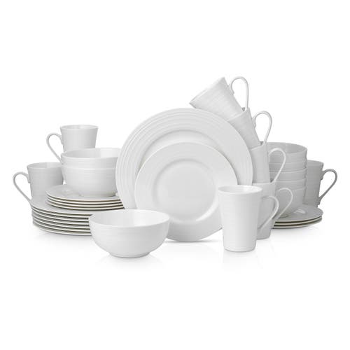 Stone Lain Eleanor Bone China 32-piec Dinnerware Set In White